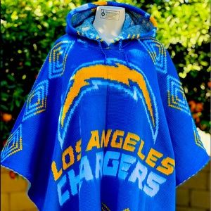 Chargers football Alpaca wool blend poncho, unisex one size. Adult size …